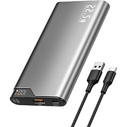 SANAG Batterie Externe 10000Mah, Power Bank 22.5W Batterie Externe Usb C Input & Output, Batterie Portable Charge Rapide Avec Affichage Led Compatible Avec Iphone Samsung Xiaomi Airpods Tablet