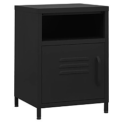 vidaXL Tables de chevet 2 pcs Noir 35x35x51 cm Acier