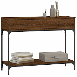 Avis Maison Chic Table console | Meuble d'entrée | Table d'appoint chêne marron 100x34,5x75 cm bois d'ingénierie -GKD84484