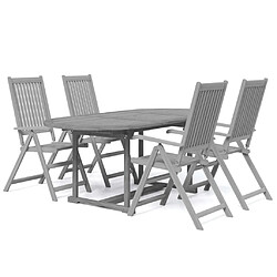 Maison Chic Ensemble de salle à manger de jardin 5 pcs,Table et chaises d'extérieur Bois d'acacia massif -GKD748678