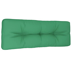 vidaXL Coussin de palette vert 120x40x12 cm tissu