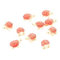 10 Pièces Mini Résine De Tortue De Mer Décor Ornement Permanent Craft Kit Jaune pas cher