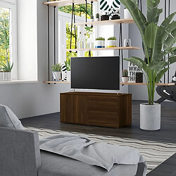 Maison Chic Meuble TV scandinave - Banc TV pour salon Chêne marron 80x34x36 cm Bois d'ingénierie -MN57792