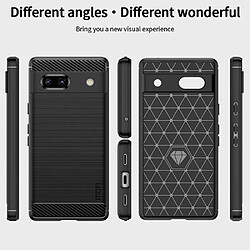 Htdmobiles Coque pour Google Pixel 7a 5G - housse etui silicone gel carbone + verre trempe - NOIR