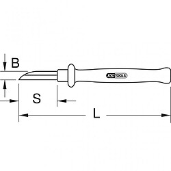 KS TOOLS Couteau à dénuder avec revêtement isolant 205mm Kstools