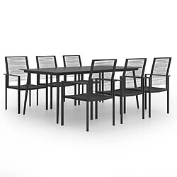 Salle à manger de jardin 7 pcs,Table et chaise à dîner -MN72322