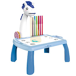 Maxlife Table à Dessin avec Projecteur Licorne pour Enfant Bleu