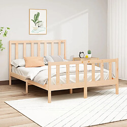 vidaXL Cadre de lit sans matelas 140x190 cm bois de pin massif