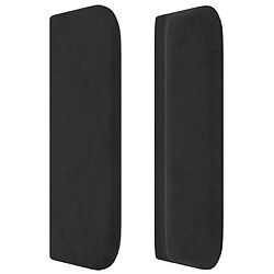 Acheter Maison Chic Tête de lit moderne avec oreilles pour chambre - Décoration de lit Noir 93x16x78/88 cm Velours -MN46032