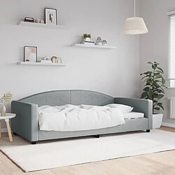 vidaXL Lit de repos gris clair 100x200 cm tissu