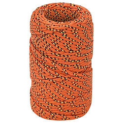 vidaXL Corde de bateau Orange 2 mm 50 m Polypropylène