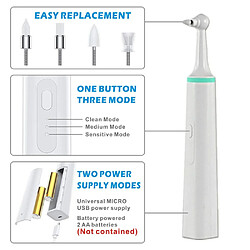 Avis Universal Polisseur électrique multifonctionnel Taches dentaires Taches dentaires Blanchiment des dents Nettoyage des outils dentaires Enlèvement de la saleté dentaire | Blanchiment des dents (vert)