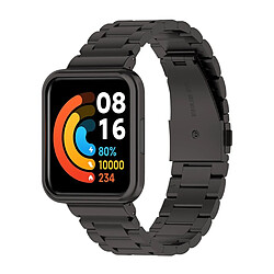 Bracelet en métal trois perles, noir pour votre Xiaomi Redmi Watch 2 Lite