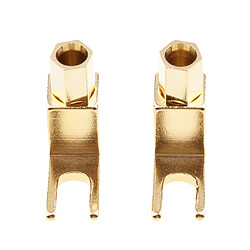 2 Pcs Banana Socket à Spade Bêche Connecteur Adaptateur Fiche Gamme