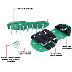 Acheter Wewoo Garden Lawn Outils de jardin Chaussures à crampons avec 8 boucles en métal noir