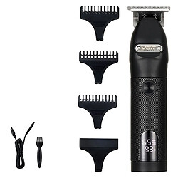 Universal Pince à cheveux tondeuse rechargeable T-barbier machine à raser coiffure sans fil rétro homme couteau rasoir (noir)