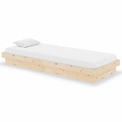 vidaXL Cadre de lit sans matelas bois massif