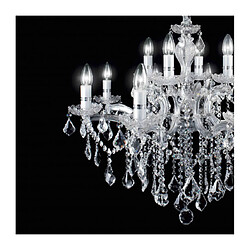 Ideal Lux Suspension Chromée en cristal FLORIAN 18 ampoules