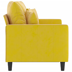 Acheter Maison Chic Canapé à 2 places,Sofa de Salon,Canapé droit Jaune 120 cm Velours -GKD712482