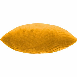 Coussin Déhoussable Feuille 3D 40x40cm Ocre