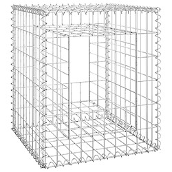 vidaXL Poteau à panier de gabion 50x50x60 cm Fer