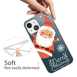 Coque en TPU anti-rayures, motif de noël, flexible pour votre iPhone 14 Plus - Père Noël