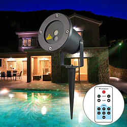 Wewoo Projecteur LED rouge OD-12 5W vie étanche 12 en 1 modèles en plein air jardin pelouse décoratif lampe de laser avec télécommande lumière verte +