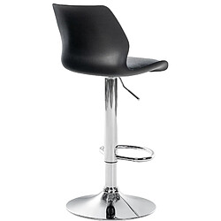 Decoshop26 Lot de 2 tabourets de bar avec repose-pieds hauteur réglable pivotant en PVC et plastique noir et métal 10_0004170 pas cher