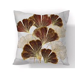 P25 4PCS 45 * 45 cm Ameublement à la maison Modèle de feuilles courtes Taie d'oreiller en peluche Coussine d'impression Coussin Coussin Décoration pas cher