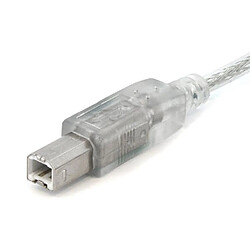 StarTech.com 10 ft. Transparent USB Cable A-B M/M câble USB 3,05 m