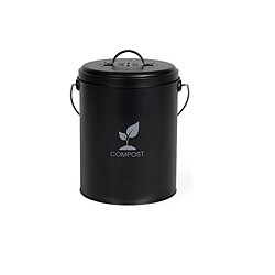 Seau à compost de cuisine 6l noir - MES154N - LIVOO