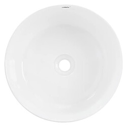 Avis ML-Design Vasque à poser en céramique blanc lavabo avec garniture de vidage Ø410x180 mm