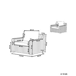 Avis Beliani Chaise de jardin ARDEA Rotin Marron clair