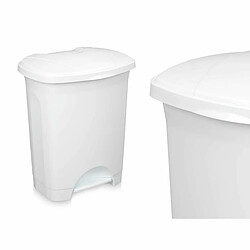 BigBuy Home Poubelle à pédale Blanc Plastique 30 L (4 Unités)