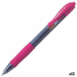 Stylo gel Pilot G-2 07 Rose 0,4 mm (12 Unités)