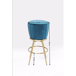 Acheter Karedesign Tabouret de bar After Work velours bleu Kare Design