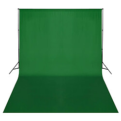 vidaXL Système de support de toile de fond 500 x 300 cm Vert