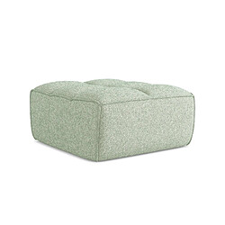 Pouf Makamii KALAI tissu texturé - vert clair