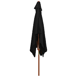 Acheter Maison Chic Parasol Jardin | Parasol d'extérieur avec mat en bois Noir 200x300 cm - GKD43830