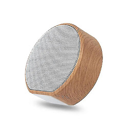 Universal Haut-parleur Bluetooth en bois portable stéréo mini sans fil de basse Bluetooth (blanc) (blanc)