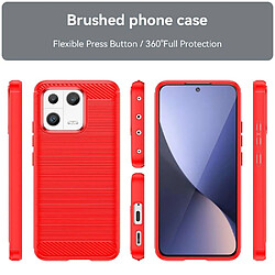 Htdmobiles Coque pour Xiaomi 13 5G - housse etui silicone gel carbone + verre trempe - ROUGE