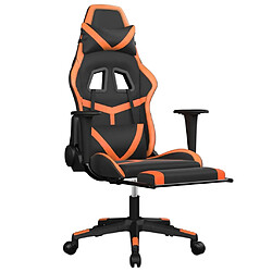 Avis Maison Chic Chaise de jeu, Chaise gaming de massage et repose-pied, Fauteuil gamer,Chaise de Bureau Noir&Orange Similicuir -GKD62419