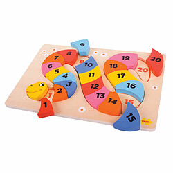 Bigjigs Toys Puzzle de comptage de serpents en bois