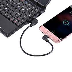 Wewoo Câble pour Samsung / Huawei / Xiaomi / Meizu / LG / HTC et autres smartphone 24cm USB coude à de charge de Micro USB,