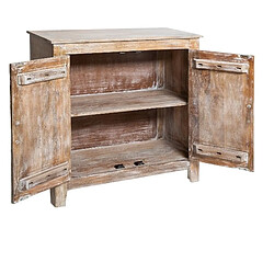 Avis Pegane Buffet avec 2 portes en métal coloris marron - Longueur 90 x Profondeur 40 x Hauteur 90 cm