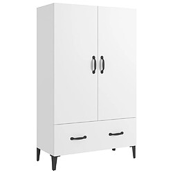 vidaXL Buffet haut Blanc 70x31x115 cm Bois d'ingénierie