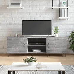 vidaXL Meuble TV sonoma gris 150x30x50 cm bois d'ingénierie