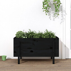 Maison Chic Jardinière,Lit surélevé de jardin - Bac à fleurs - pot de fleur noir 101x50x57 cm bois de pin massif -GKD99609