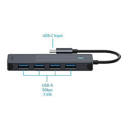 Rapoo Hama USB-C Hub USB-C auf USB-A, grau pas cher