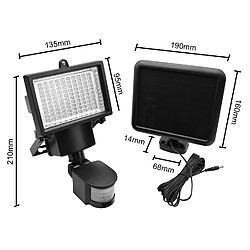 Maclean MCE442 Lampes solaires Projecteur à LED avec détecteur de mouvement Projecteur solaire Applique murale solaire détecteur de crépuscule P44 6 W 360 lumens 6000 K pas cher